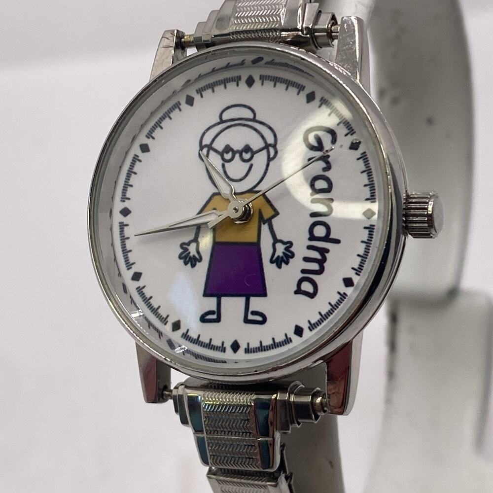 Womens Grandma Gift Watch Stretch Band Works New Battery